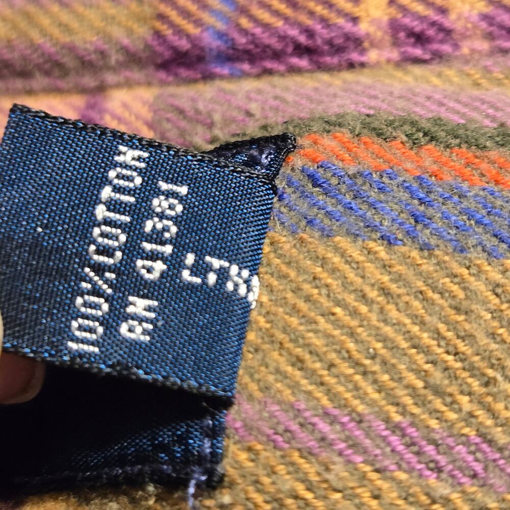 Ralph Lauren Shirt Mens XXL Green Plaid Button Up Flannel Cotton Classic Fit - Picture 4 of 12